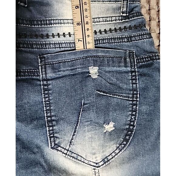 Jeans Wear Jeggings Large Womens Distressed Button Zipper - Picture 16 of 16